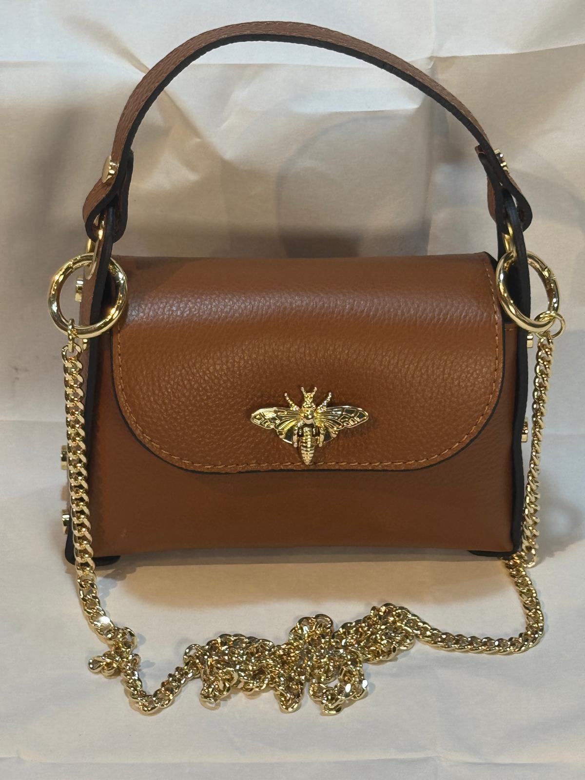 Mini Flap Top Handle Bag with Chain Strap